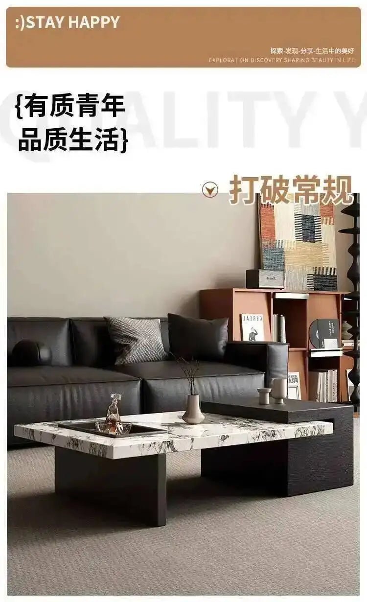 Minimalist Adjustable Moving Coffee Table Unique Designer Cheap Side Table Luxury Living Room Meubles Entrance Hall Furniture - PatioLix