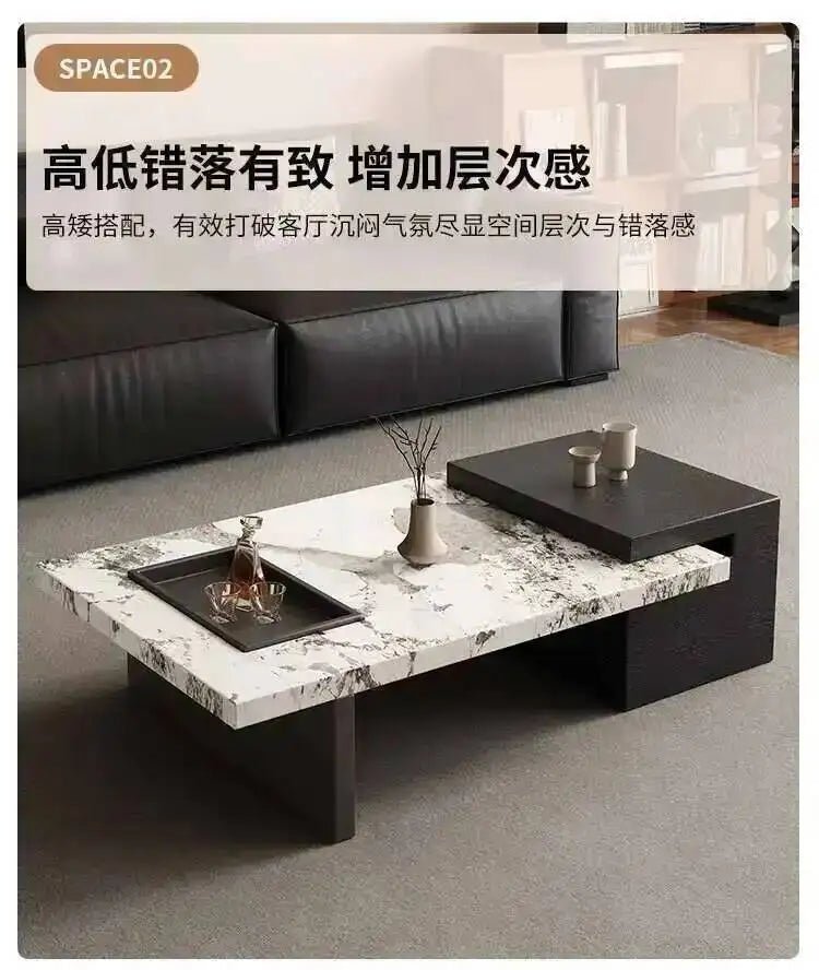 Minimalist Adjustable Moving Coffee Table Unique Designer Cheap Side Table Luxury Living Room Meubles Entrance Hall Furniture - PatioLix