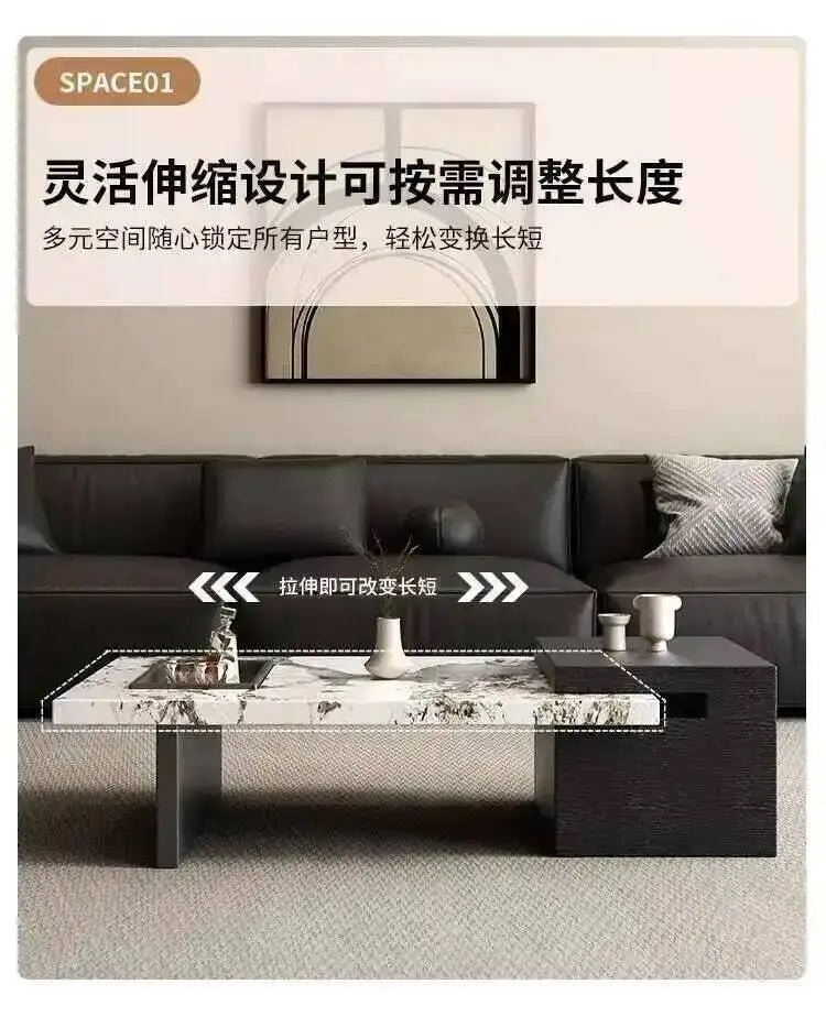 Minimalist Adjustable Moving Coffee Table Unique Designer Cheap Side Table Luxury Living Room Meubles Entrance Hall Furniture - PatioLix