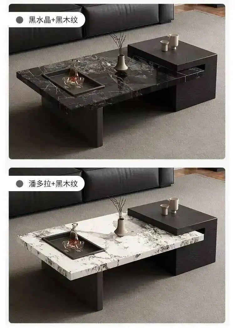 Minimalist Adjustable Moving Coffee Table Unique Designer Cheap Side Table Luxury Living Room Meubles Entrance Hall Furniture - PatioLix