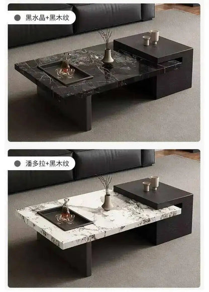 Minimalist Adjustable Moving Coffee Table Unique Designer Cheap Side Table Luxury Living Room Meubles Entrance Hall Furniture - PatioLix