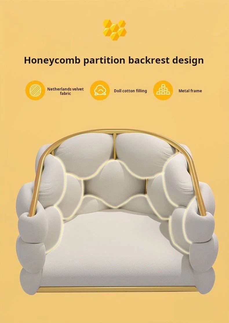 Modern Armchairs For Living Room Living Room Furniture Cafe Chair Nordic Luxury Style Suede Bubble Chair Single Sofa - PatioLix