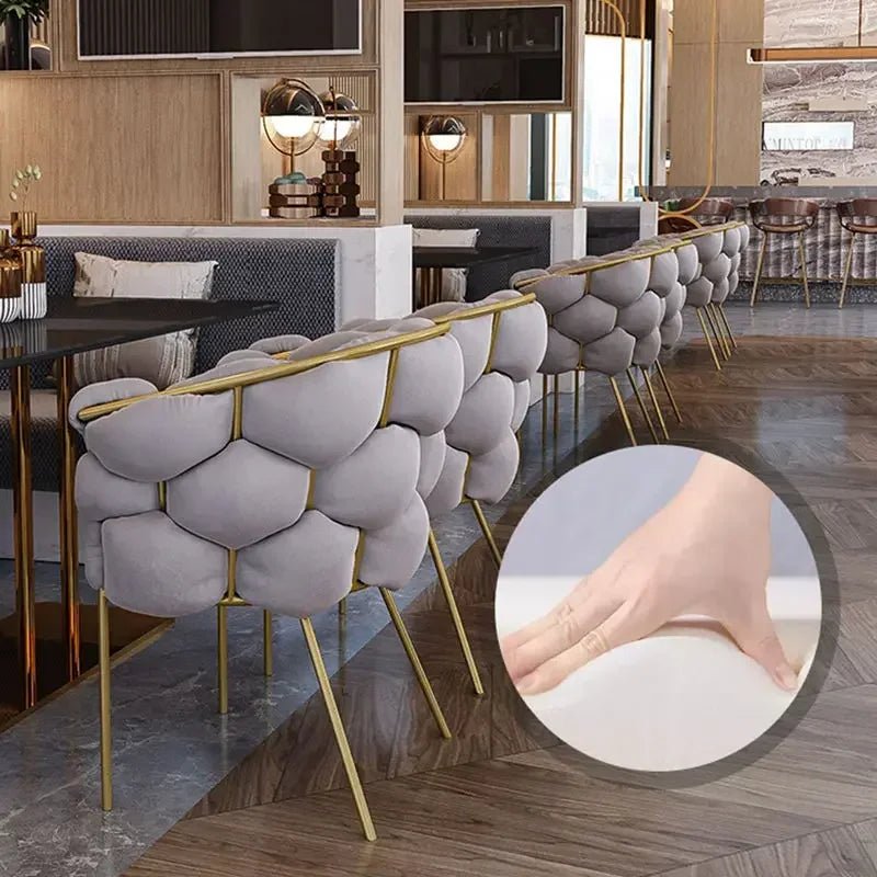 Modern Armchairs For Living Room Living Room Furniture Cafe Chair Nordic Luxury Style Suede Bubble Chair Single Sofa - PatioLix
