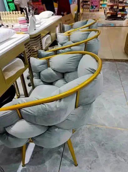 Modern Armchairs For Living Room Living Room Furniture Cafe Chair Nordic Luxury Style Suede Bubble Chair Single Sofa - PatioLix