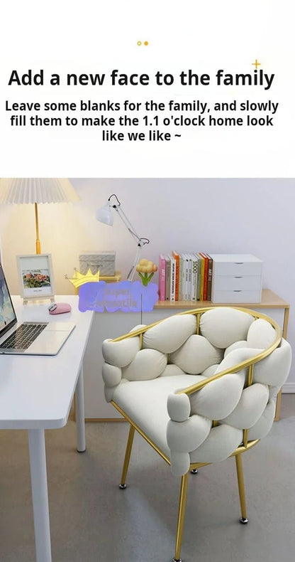 Modern Armchairs For Living Room Living Room Furniture Cafe Chair Nordic Luxury Style Suede Bubble Chair Single Sofa - PatioLix