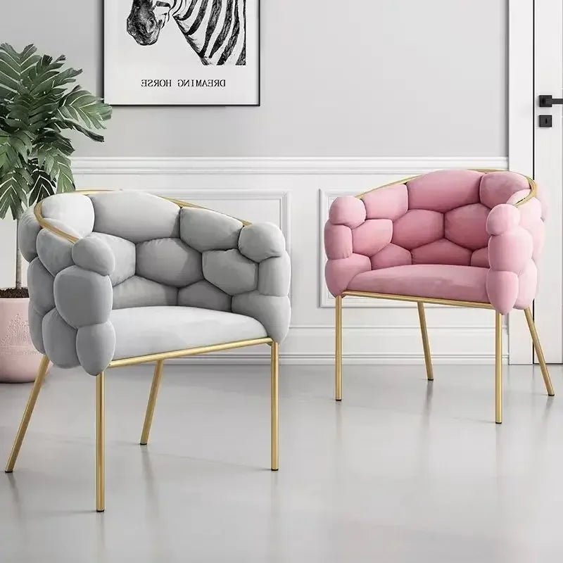 Modern Armchairs For Living Room Living Room Furniture Cafe Chair Nordic Luxury Style Suede Bubble Chair Single Sofa - PatioLix