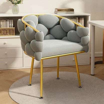 Modern Armchairs For Living Room Living Room Furniture Cafe Chair Nordic Luxury Style Suede Bubble Chair Single Sofa - PatioLix