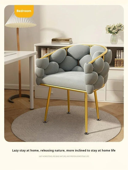 Modern Armchairs For Living Room Living Room Furniture Cafe Chair Nordic Luxury Style Suede Bubble Chair Single Sofa - PatioLix