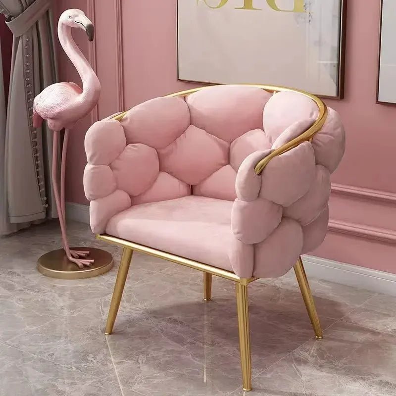 Modern Armchairs For Living Room Living Room Furniture Cafe Chair Nordic Luxury Style Suede Bubble Chair Single Sofa - PatioLix