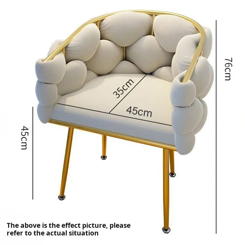 Modern Armchairs For Living Room Living Room Furniture Cafe Chair Nordic Luxury Style Suede Bubble Chair Single Sofa - PatioLix