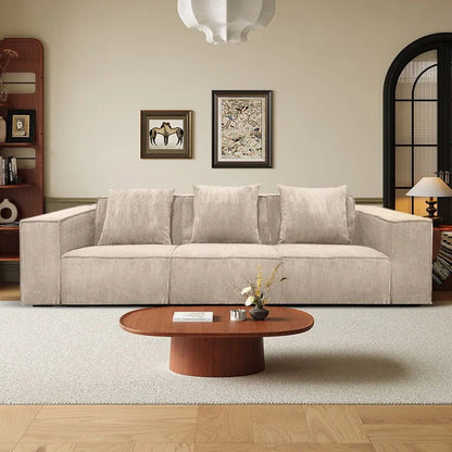 Modern Luxury Living Room Sofa Sectional Set Furniture l Shape 2 3 Seater Corduroy Compression Vacuum Packed Home pink Designer - PatioLix