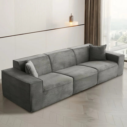 Modern Luxury Living Room Sofa Sectional Set Furniture l Shape 2 3 Seater Corduroy Compression Vacuum Packed Home pink Designer - PatioLix