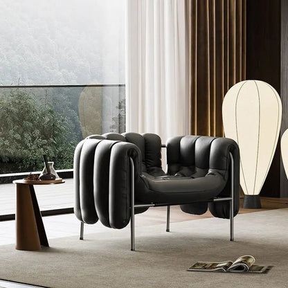 MOMO Light Luxury Sofa Chair Designer Retro Modern Living Room Balcony Lazy Lounge Chair Leisure Senior Leisure Chair - PatioLix