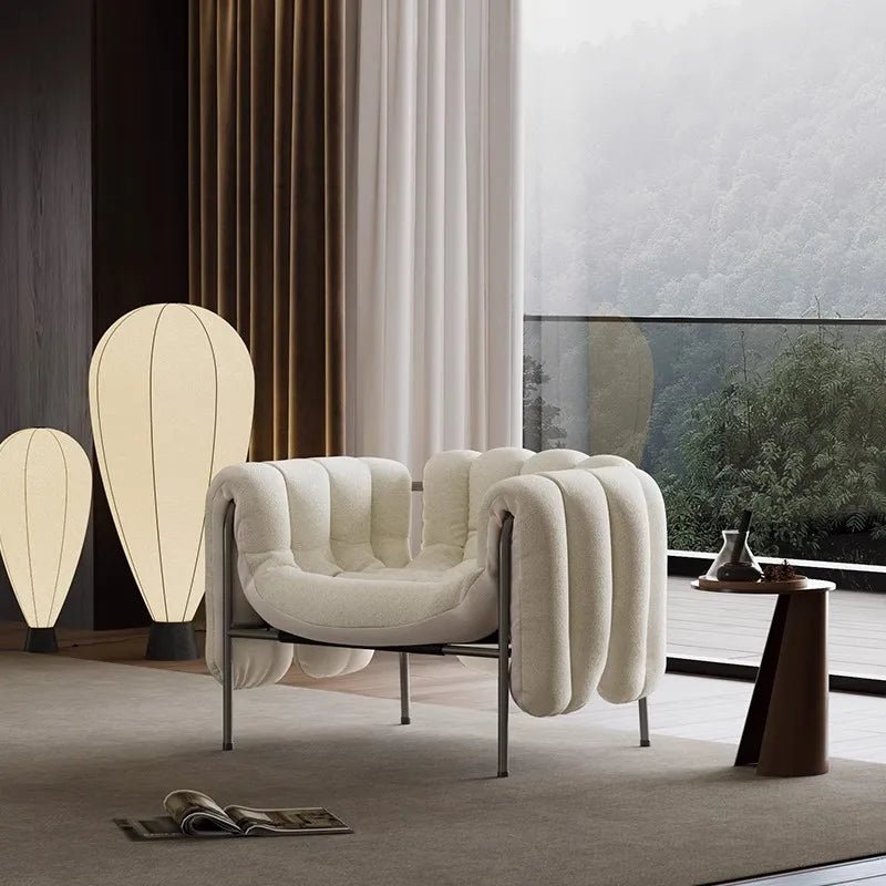 MOMO Light Luxury Sofa Chair Designer Retro Modern Living Room Balcony Lazy Lounge Chair Leisure Senior Leisure Chair - PatioLix