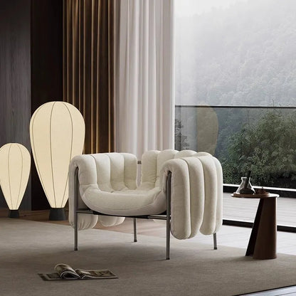 MOMO Light Luxury Sofa Chair Designer Retro Modern Living Room Balcony Lazy Lounge Chair Leisure Senior Leisure Chair - PatioLix
