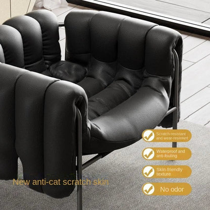 MOMO Light Luxury Sofa Chair Designer Retro Modern Living Room Balcony Lazy Lounge Chair Leisure Senior Leisure Chair - PatioLix