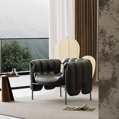 MOMO Light Luxury Sofa Chair Designer Retro Modern Living Room Balcony Lazy Lounge Chair Leisure Senior Leisure Chair - PatioLix