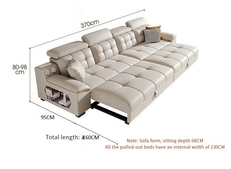Multifunctional Folding Sofa Bed Convertible Extendable for Dining Bedroom Detachable Washable for Small Living Room - PatioLix