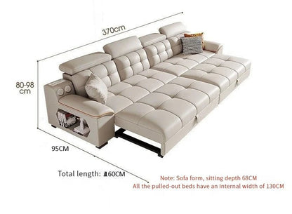 Multifunctional Folding Sofa Bed Convertible Extendable for Dining Bedroom Detachable Washable for Small Living Room - PatioLix