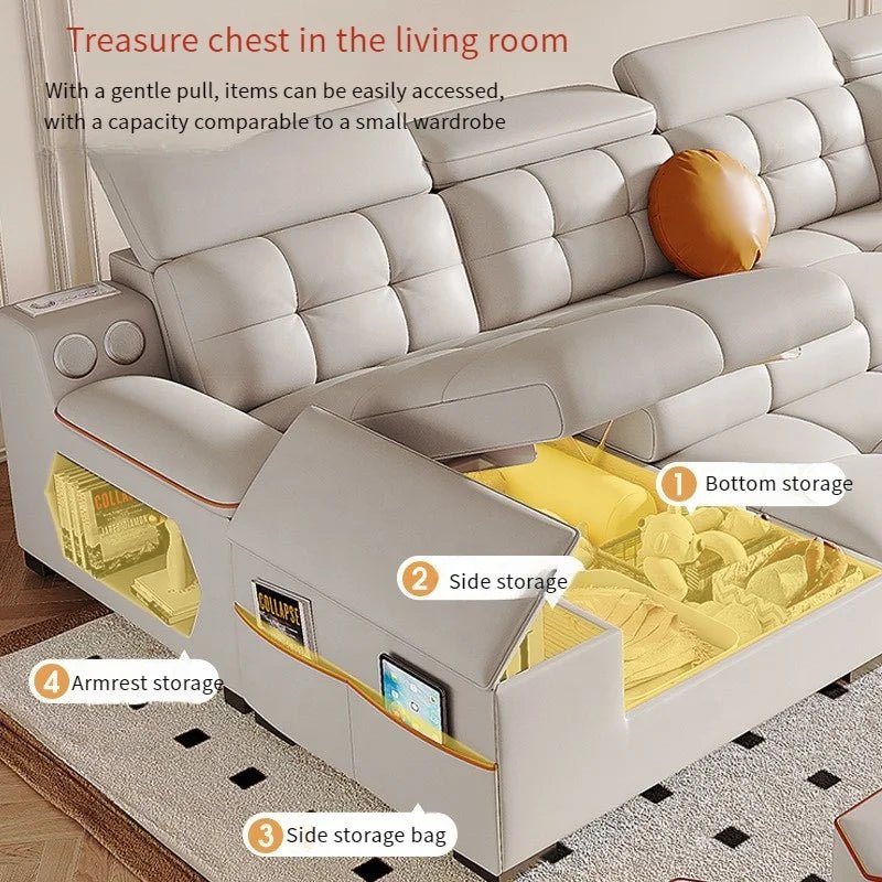 Multifunctional Folding Sofa Bed Convertible Extendable for Dining Bedroom Detachable Washable for Small Living Room - PatioLix