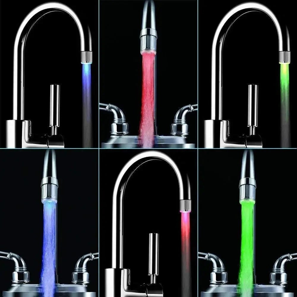 NEW Led Night Light RGB Faucet Creative Water Lamp Shower Lamps Romantic 7 - color Bathing Household Bathroom Decorative Lights - PatioLix