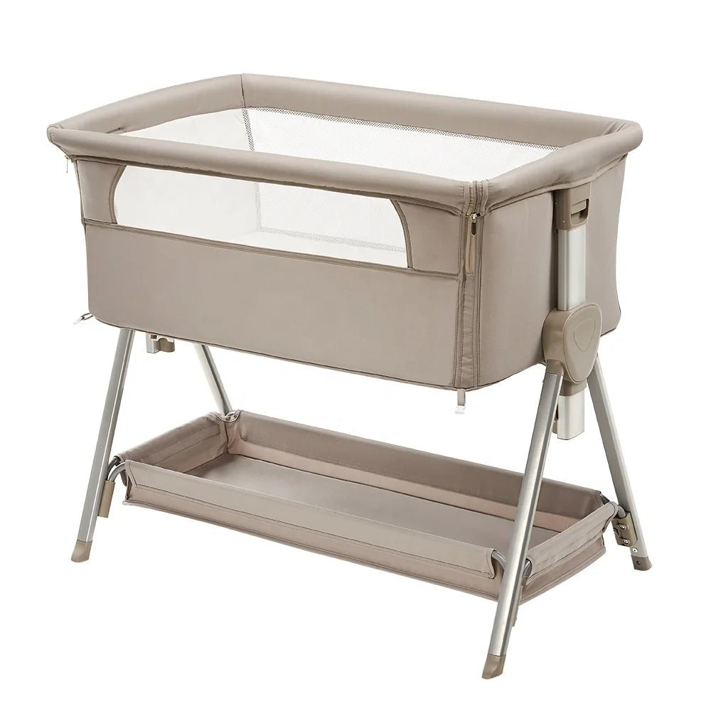 Newborn Portable Baby Crib Playpen Bedside Cot Pastoral Style Solid Woven 100% Polyester All - Season Customizable P - 800 - PatioLix