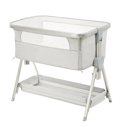 Newborn Portable Baby Crib Playpen Bedside Cot Pastoral Style Solid Woven 100% Polyester All - Season Customizable P - 800 - PatioLix