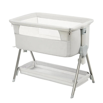 Newborn Portable Baby Crib Playpen Bedside Cot Pastoral Style Solid Woven 100% Polyester All - Season Customizable P - 800 - PatioLix