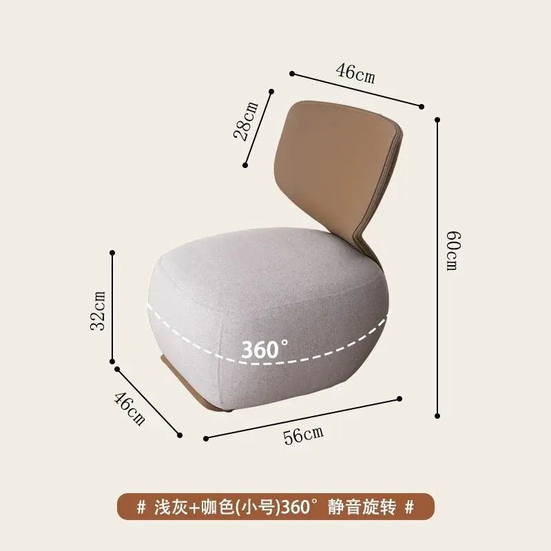 Nordic Designer Single Sofa Chair Living Room Luxury Home Furniture Backchair Backrest Fabric Lazy Leisure Chair Dressing Chair - PatioLix