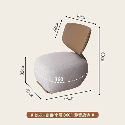 Nordic Designer Single Sofa Chair Living Room Luxury Home Furniture Backchair Backrest Fabric Lazy Leisure Chair Dressing Chair - PatioLix