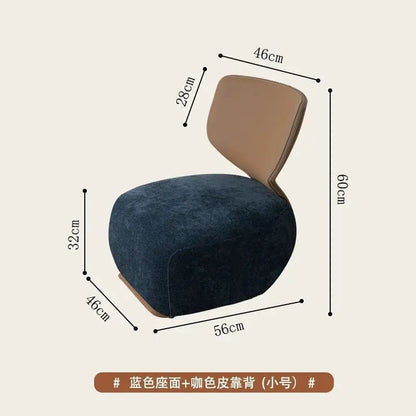 Nordic Designer Single Sofa Chair Living Room Luxury Home Furniture Backchair Backrest Fabric Lazy Leisure Chair Dressing Chair - PatioLix