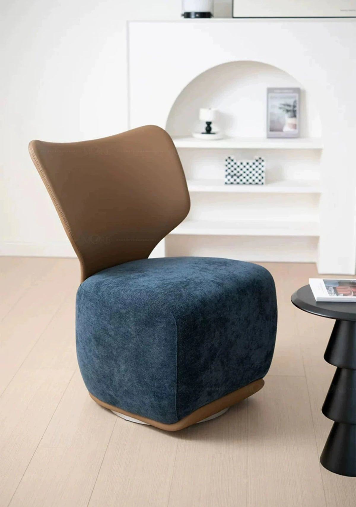 Nordic Designer Single Sofa Chair Living Room Luxury Home Furniture Backchair Backrest Fabric Lazy Leisure Chair Dressing Chair - PatioLix