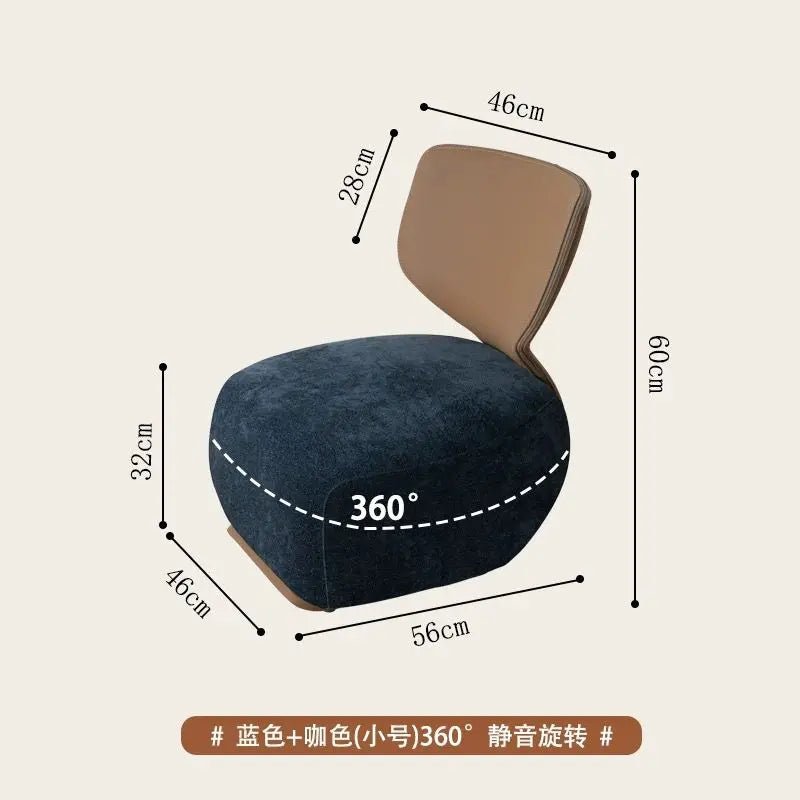 Nordic Designer Single Sofa Chair Living Room Luxury Home Furniture Backchair Backrest Fabric Lazy Leisure Chair Dressing Chair - PatioLix