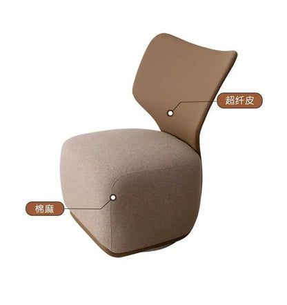 Nordic Designer Single Sofa Chair Living Room Luxury Home Furniture Backchair Backrest Fabric Lazy Leisure Chair Dressing Chair - PatioLix