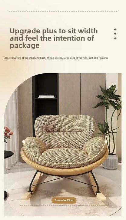 Nordic Home Single Recliner Chair Light Luxury Living Room Sofa Bedroom Lazy Chair Simple Balcony Rocking Chair - PatioLix
