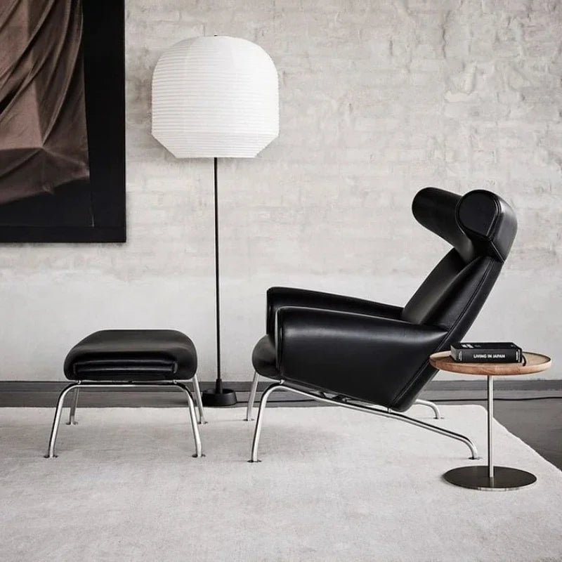 Nordic Single Sofa Chair Genuine Leather Sectional Recliner Art Creative Designer Luxury Home Furniture Living Room Sofa Muebles - PatioLix