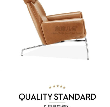 Nordic Single Sofa Chair Genuine Leather Sectional Recliner Art Creative Designer Luxury Home Furniture Living Room Sofa Muebles - PatioLix