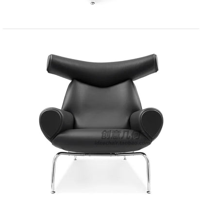 Nordic Single Sofa Chair Genuine Leather Sectional Recliner Art Creative Designer Luxury Home Furniture Living Room Sofa Muebles - PatioLix