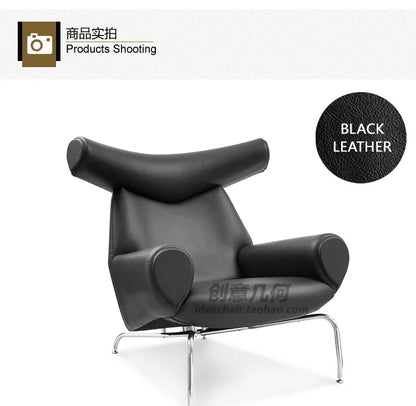 Nordic Single Sofa Chair Genuine Leather Sectional Recliner Art Creative Designer Luxury Home Furniture Living Room Sofa Muebles - PatioLix