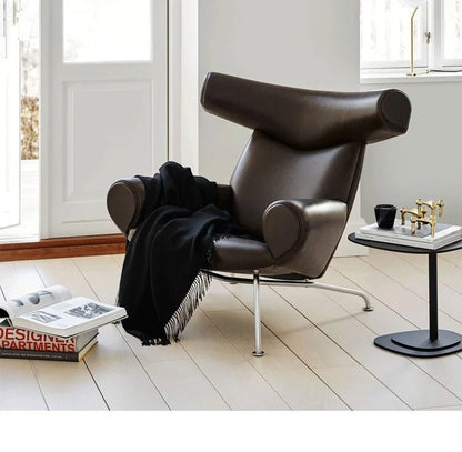 Nordic Single Sofa Chair Genuine Leather Sectional Recliner Art Creative Designer Luxury Home Furniture Living Room Sofa Muebles - PatioLix