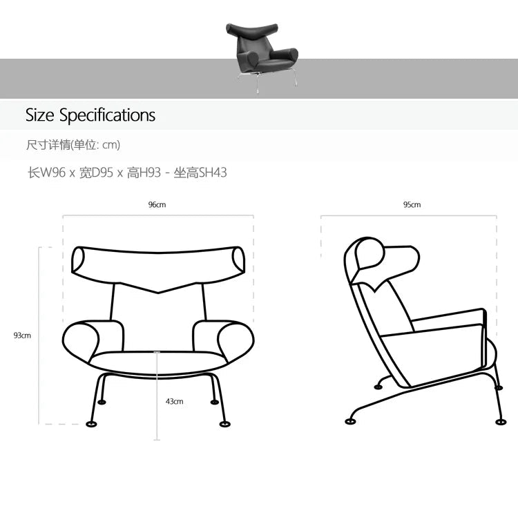 Nordic Single Sofa Chair Genuine Leather Sectional Recliner Art Creative Designer Luxury Home Furniture Living Room Sofa Muebles - PatioLix