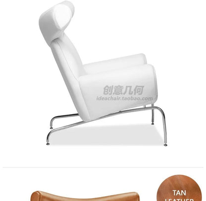 Nordic Single Sofa Chair Genuine Leather Sectional Recliner Art Creative Designer Luxury Home Furniture Living Room Sofa Muebles - PatioLix