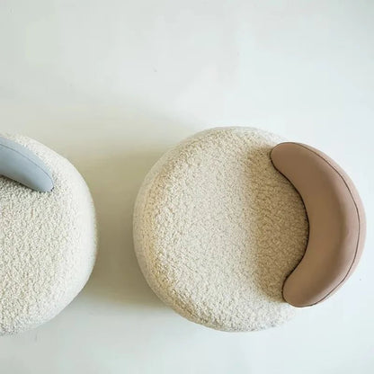 Nordic Style Hotel Luxury Sheep Skin Lamb Wool Sofa Chair Teddy Fur White Boucle Fabric Furniture Accent Chair - PatioLix