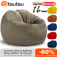 OTAUTAU Adults Children Corduroy Bean Bag Cover Without Filler Beanbag Pouf Chair Puff Salon Corner Seat Game Movie Sac DD005 - PatioLix