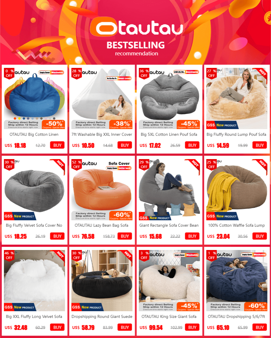 OTAUTAU Adults Children Corduroy Bean Bag Cover Without Filler Beanbag Pouf Chair Puff Salon Corner Seat Game Movie Sac DD005 - PatioLix