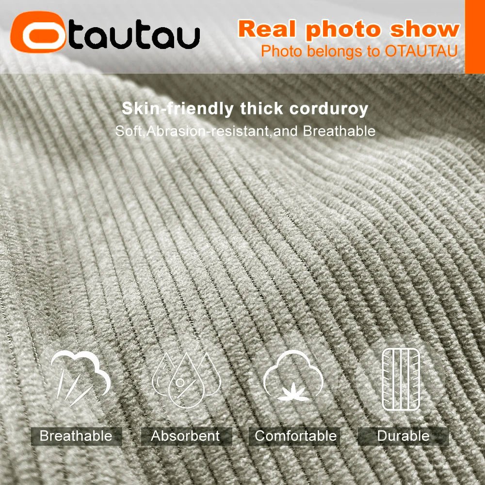OTAUTAU Adults Children Corduroy Bean Bag Cover Without Filler Beanbag Pouf Chair Puff Salon Corner Seat Game Movie Sac DD005 - PatioLix