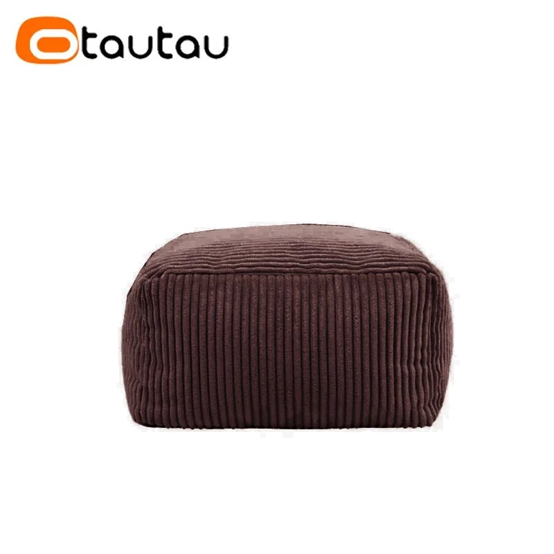 OTAUTAU Corduroy Bean Bag Pouf Cover Without Filler Lazy Floor Beanbag Chair Sac Puff Ottoman Lounger Frameless Furniture DD025 - PatioLix