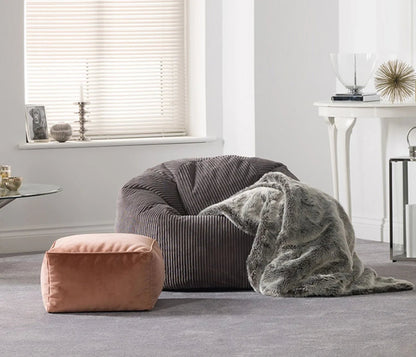 OTAUTAU Corduroy Bean Bag Pouf Cover Without Filler Lazy Floor Beanbag Chair Sac Puff Ottoman Lounger Frameless Furniture DD025 - PatioLix