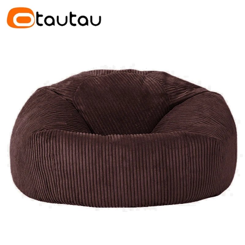 OTAUTAU Corduroy Bean Bag Pouf Cover Without Filler Lazy Floor Beanbag Chair Sac Puff Ottoman Lounger Frameless Furniture DD025 - PatioLix