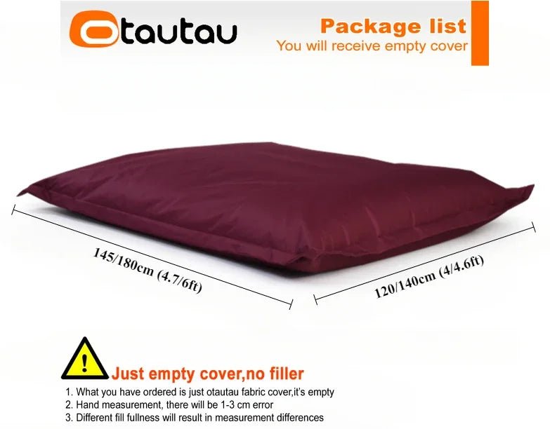 OTAUTAU M/L Outdoor/Home Bean Bag Cover 140x180cm DD103【No Filler Inside! You Need To Buy Filler By Yourself !】 - PatioLix